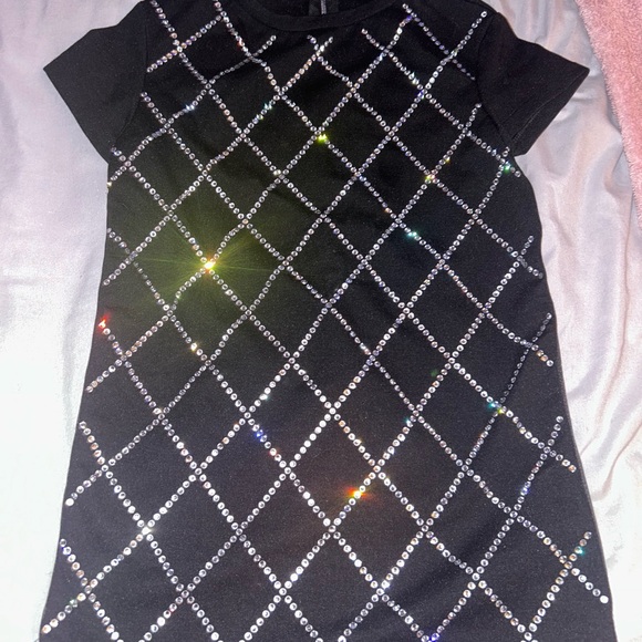Balmain Black dress with Crystal Accents